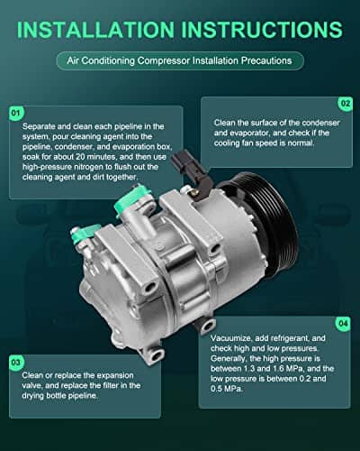 Compresor de Aire Acondicionado SCITOO Compatible con - Imagen 8