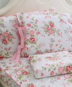 Juego de sábanas de algodón FADFAY Shabby Rose Floral Print