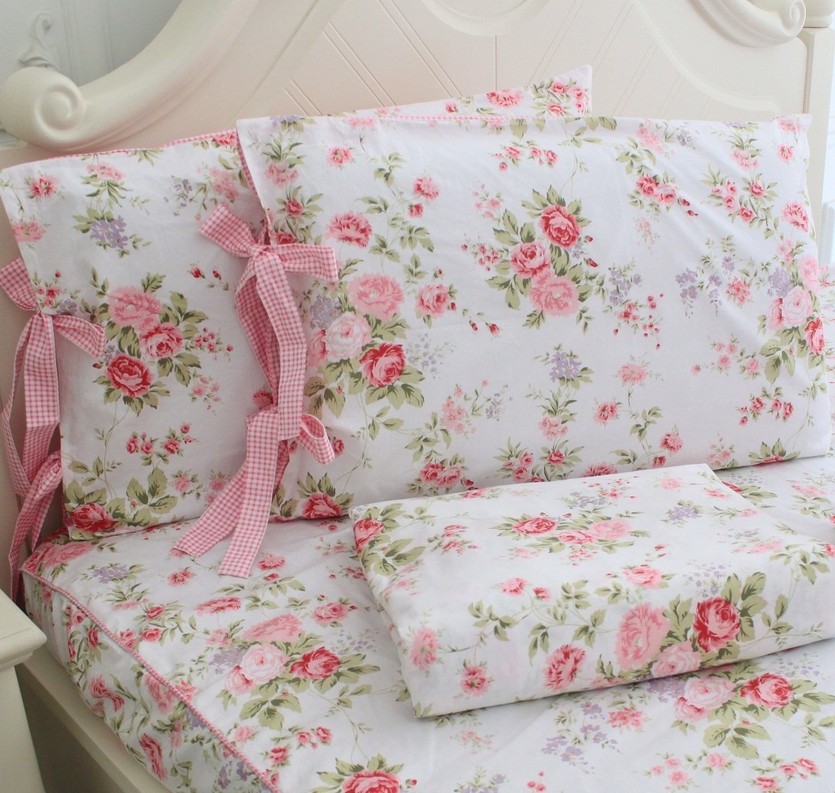 Juego de sábanas de algodón FADFAY Shabby Rose Floral Print