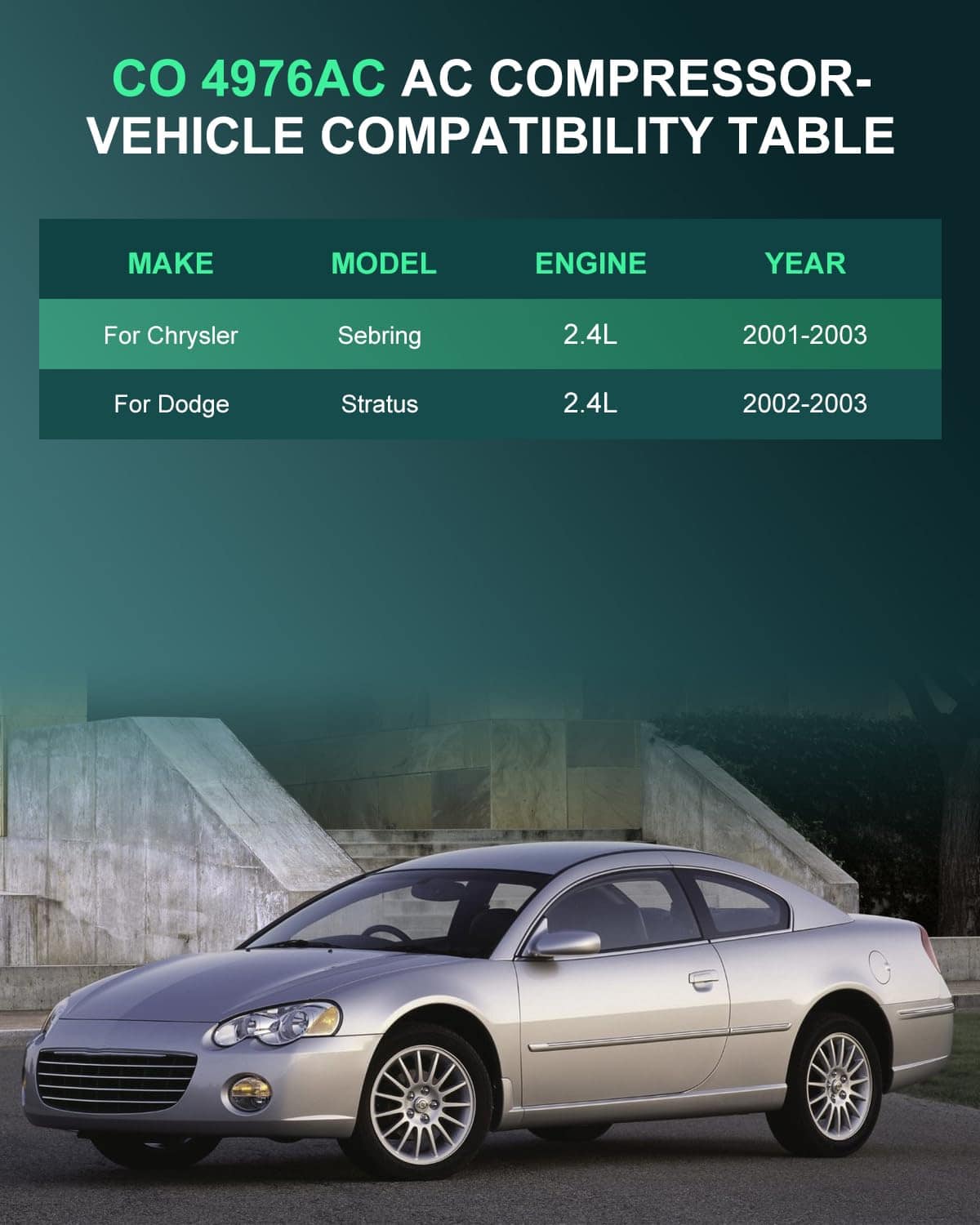 Compresor de Aire Acondicionado SCITOO CO 4976AC para - Imagen 3