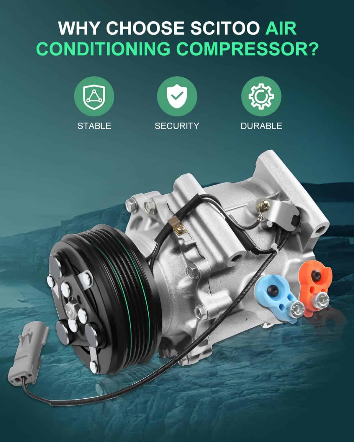 Compresor de Aire Acondicionado SCITOO CO 4976AC para - Imagen 4