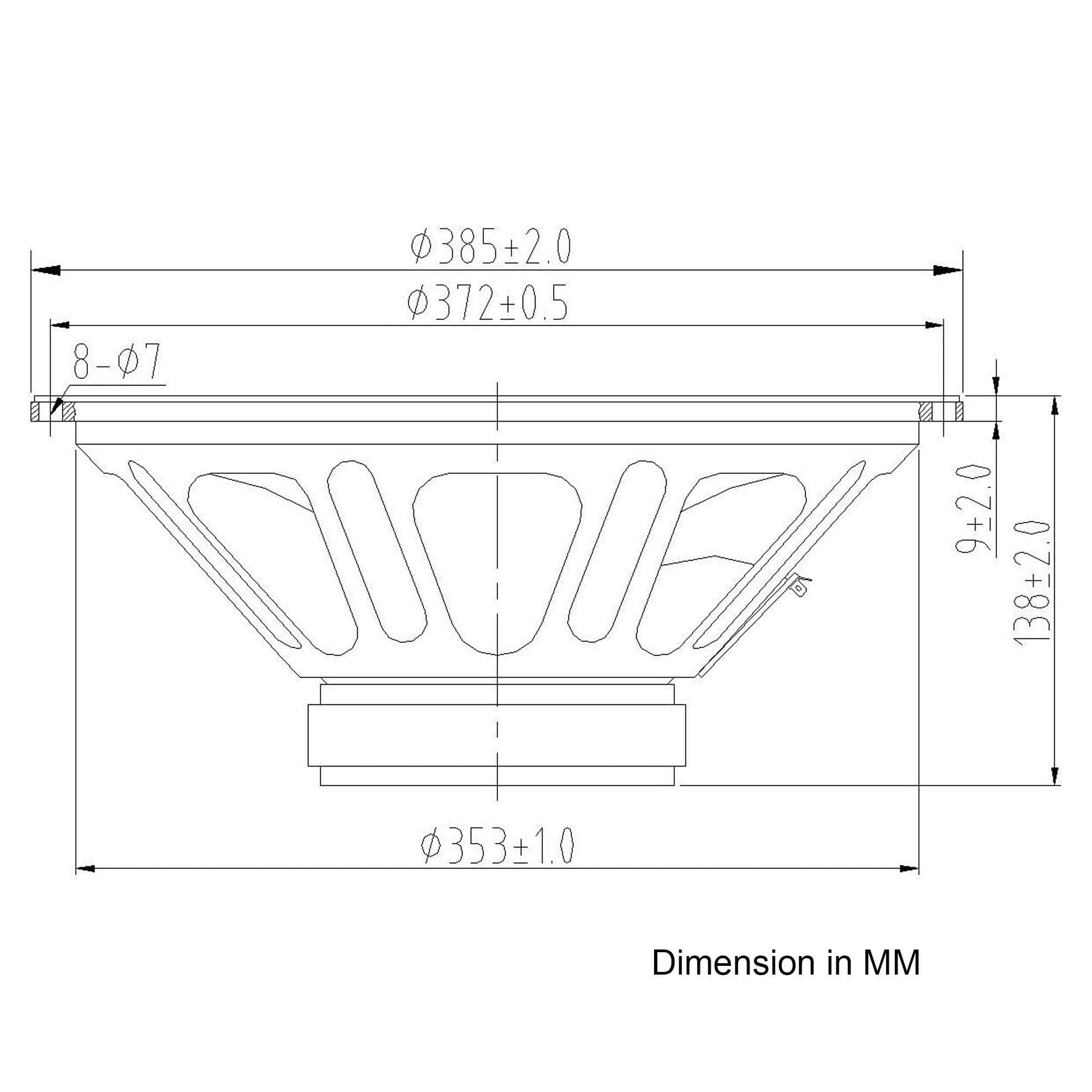 Sound Town 15" Woofer de Reemplazo de Baja Frecuencia de - Imagen 6