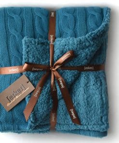 Manta de Punto de Cable Sherpa Reversible, Manta Extra