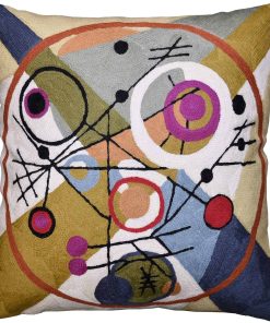 Funda de Cojín Moderna Kandinsky Círculos | Cojín Abstracto