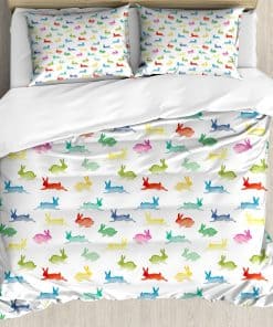 Juego de Funda nórdica Lunarable Paint, Conejos en