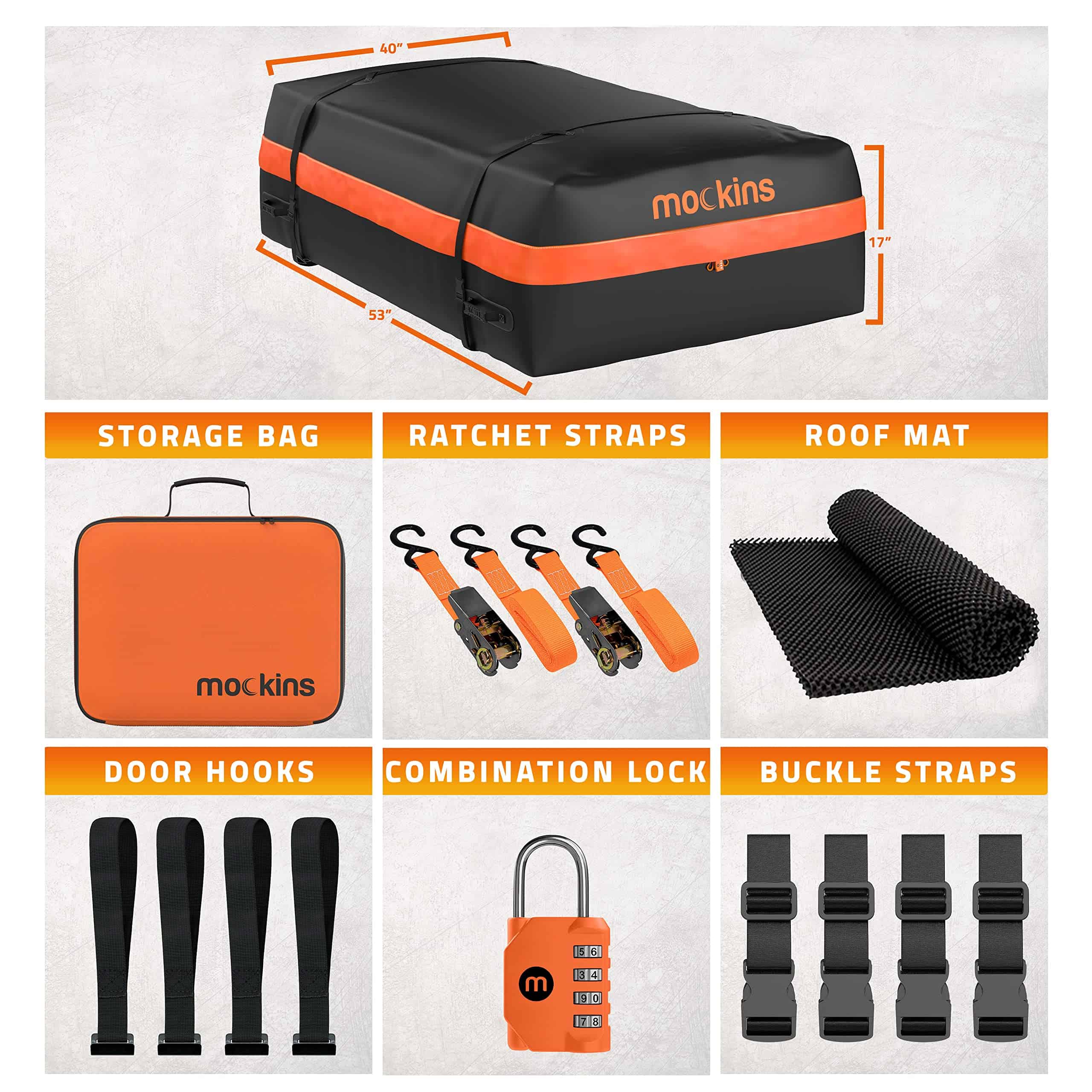 Mockins 20 Cu Ft Bolso de Carga para Techo de - Imagen 8