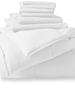 Juego de cama Bare Home Bed-in-A-Bag de 7 -Blanco/Blanco