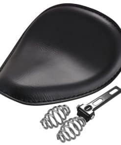 Asiento Individual de Cuero Negro KaTur con Kit de Soporte