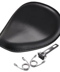 Asiento Solo de Cuero Cromado KATUR con Kit de Soporte para