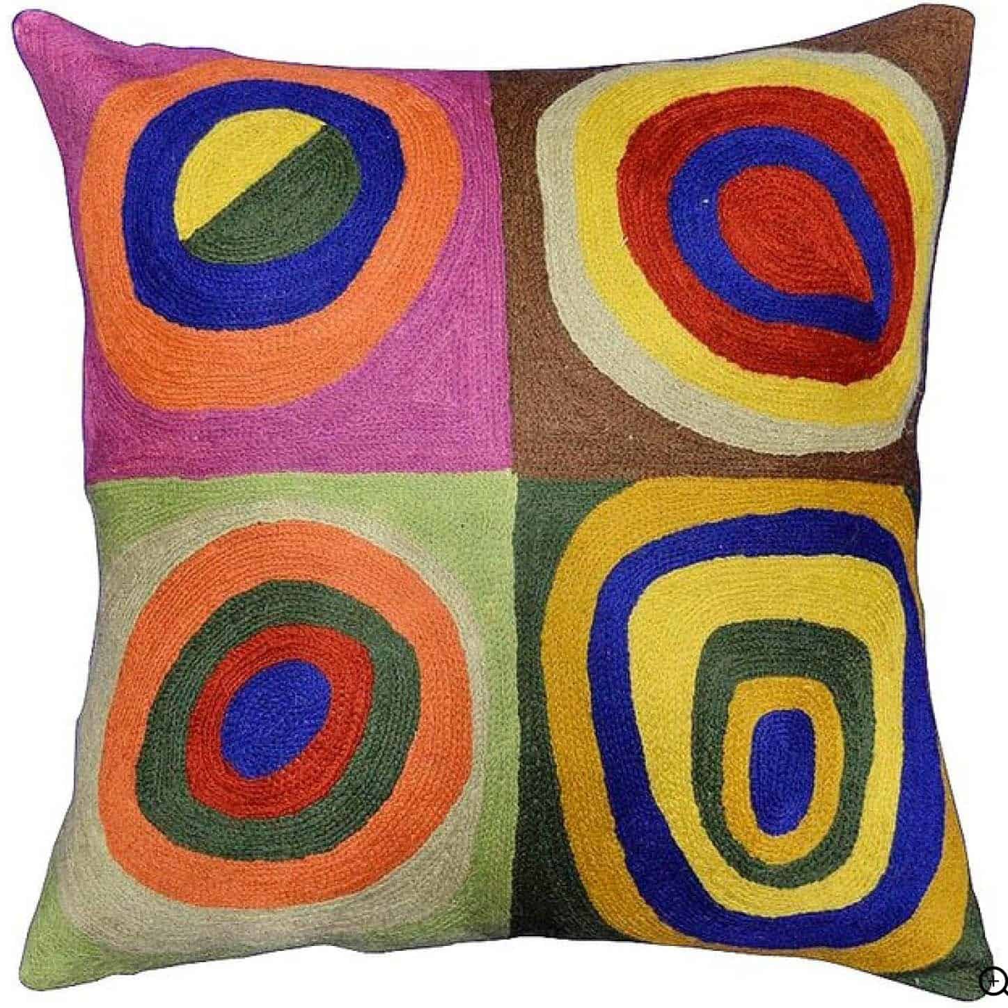 Funda de Almohada Abstracta Kashmir Designs -Farbstudie Quad
