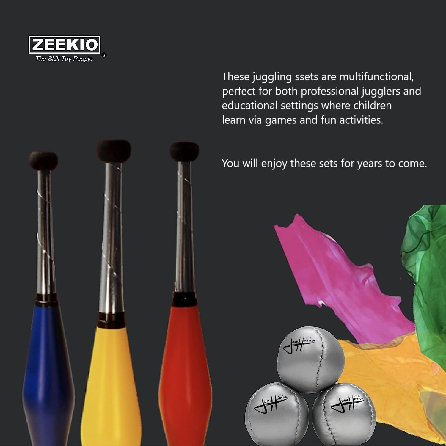 Set de Malabares para Principiantes Zeekio Kids por Josh - Imagen 5