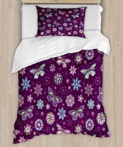 Juego de Funda Nórdica de Mariposa Ambesonne, Diseño de