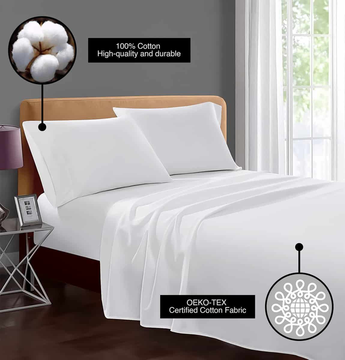 Juego de Sábanas de 100% Algodón Egipcio Queen 800 Hilos 4 - Imagen 7