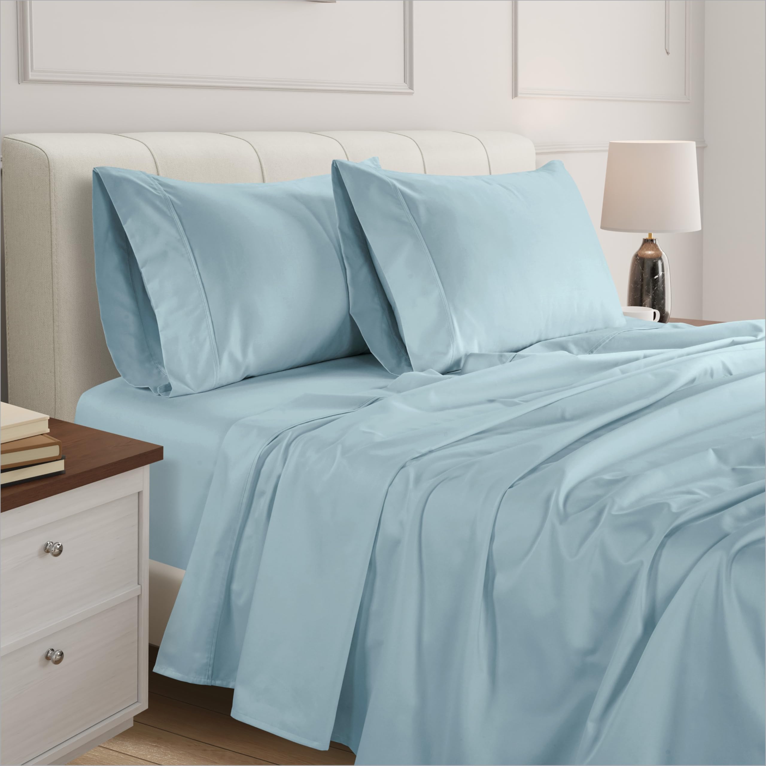 Juego de sábanas de 800 hilos 100% algodón egipcio natural - Imagen 4