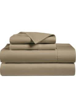 Juego de sábanas de algodón egipcio de 1000 -Taupe
