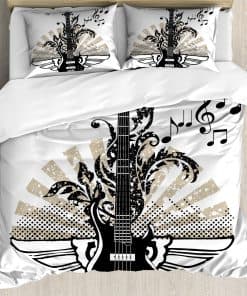 Juego de funda nórdica Ambesonne Guitar, Elementos