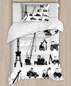 Juego de Funda Nórdica Ambesonne Construction, Siluetas