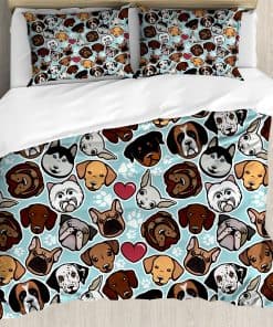 Juego de Funda nórdica Ambesonne Dog Lover, Razas Caninas