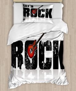 Juego de Funda nórdica para Guitarra Ambesonne, Let's Rock