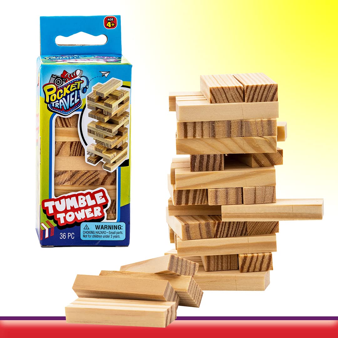 Juego Clásico de Torre de Madera Real Mini JA-RU (12 - Imagen 3