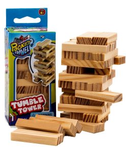 Juego Clásico de Torre de Madera Real Mini JA-RU (12