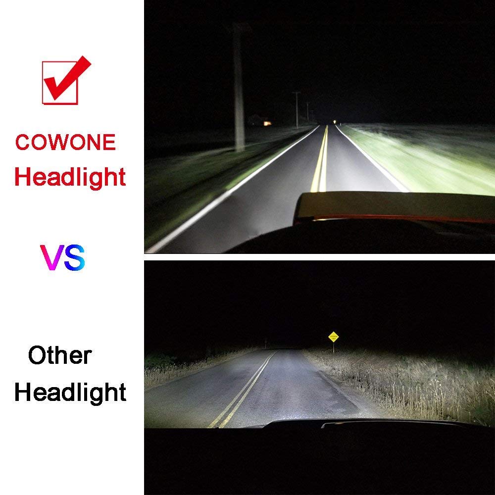 Proyector de Lente Azul COWONE de 130W de 7 pulgadas Faros - Imagen 8