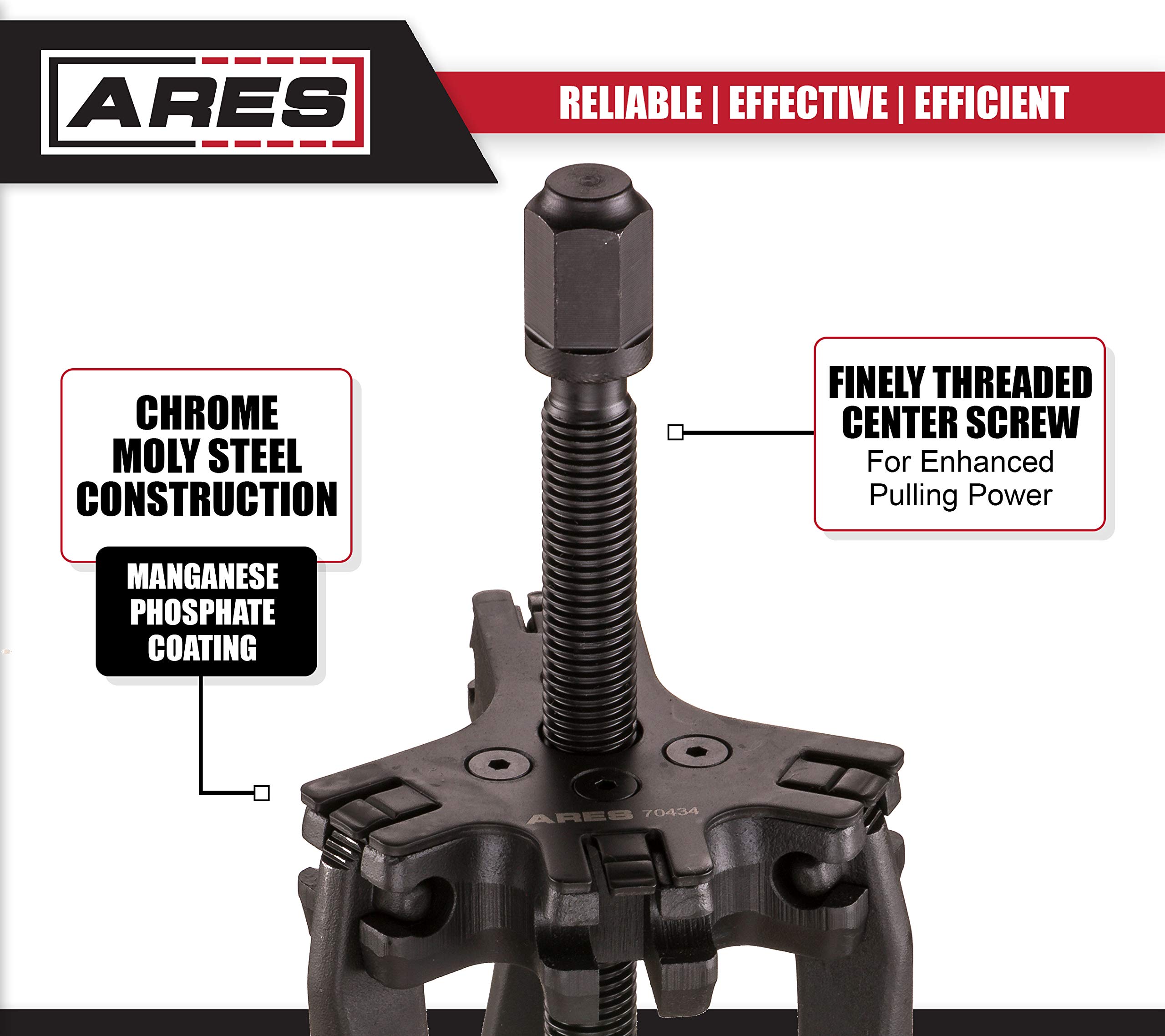 ARES 70434 - Extractor de engranajes reversible de 2/3 - Imagen 4
