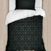 Juego de Funda Nórdica Ambesonne Gris Oscuro, Patrón Celta