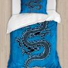 Juego de Cubierta de Edredón Ambesonne Dragón Japonés,