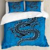 Juego de Funda Nórdica Ambesonne Dragón Japonés, Dragón