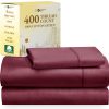 Juego de sábanas California Design Den -Rojo Borgoña