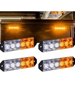 4pc PlanarFlash 6W Luz Intermitente Estroboscópica LED