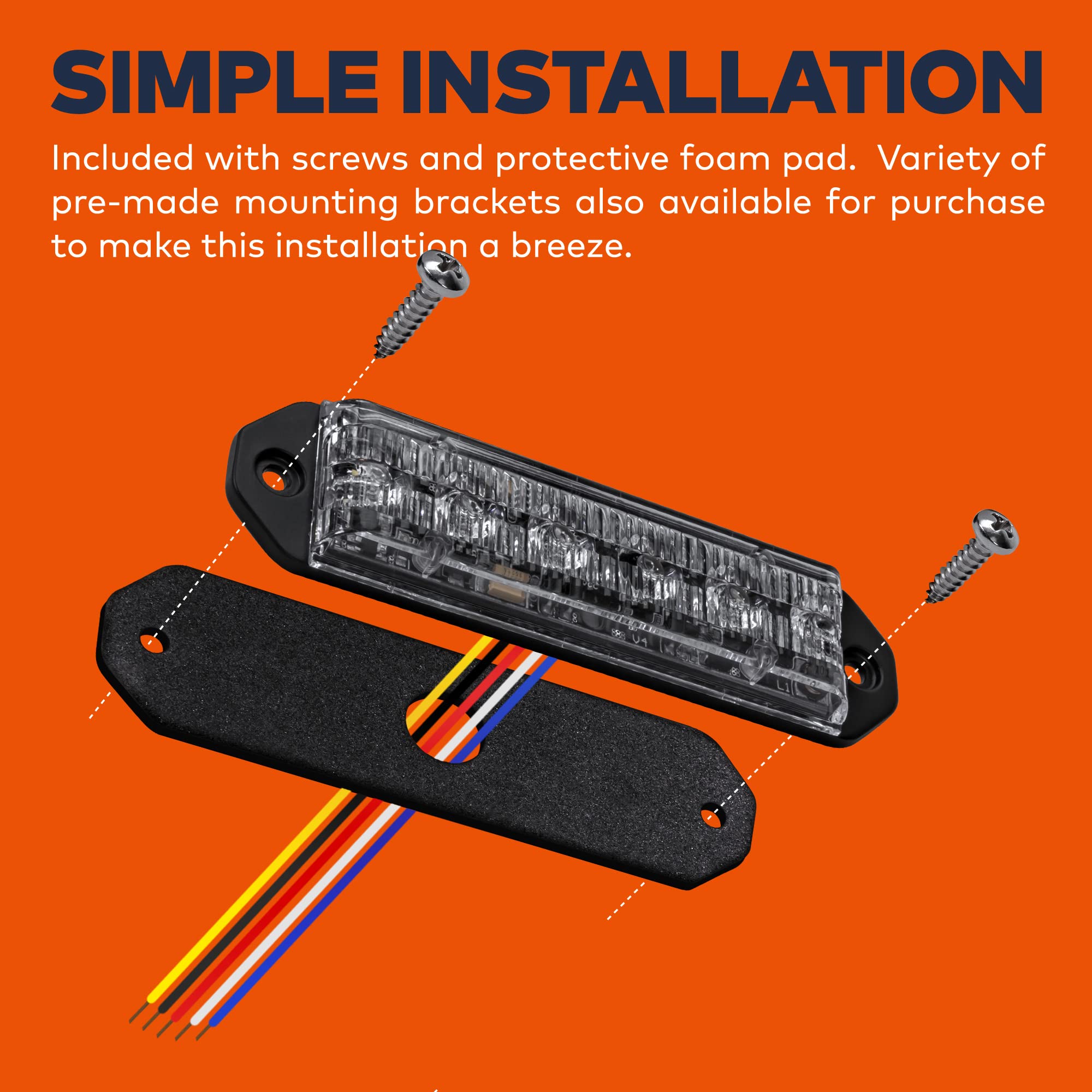 4pc PlanarFlash 6W Luz Intermitente Estroboscópica LED - Imagen 7