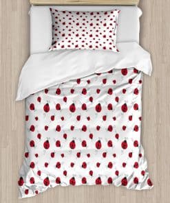 Set de Funda de Edredón Ambesonne Mariquitas, Patrón de