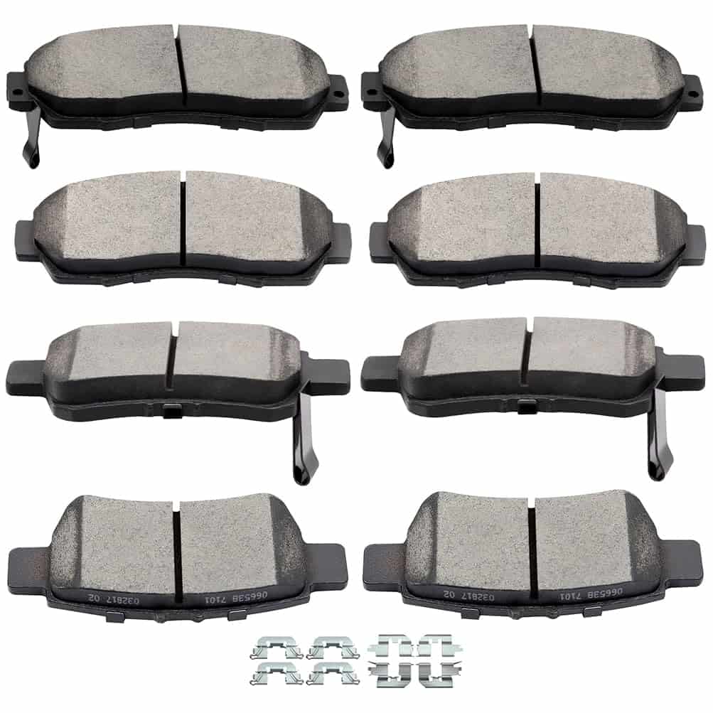 Juego de pastillas de freno de cerámica delanteras y