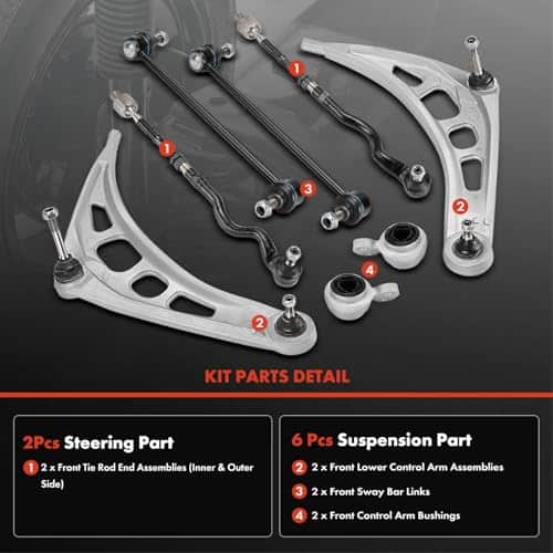Kit de Suspensión Delantera de 8 Piezas A-Premium, Brazo de - Imagen 4