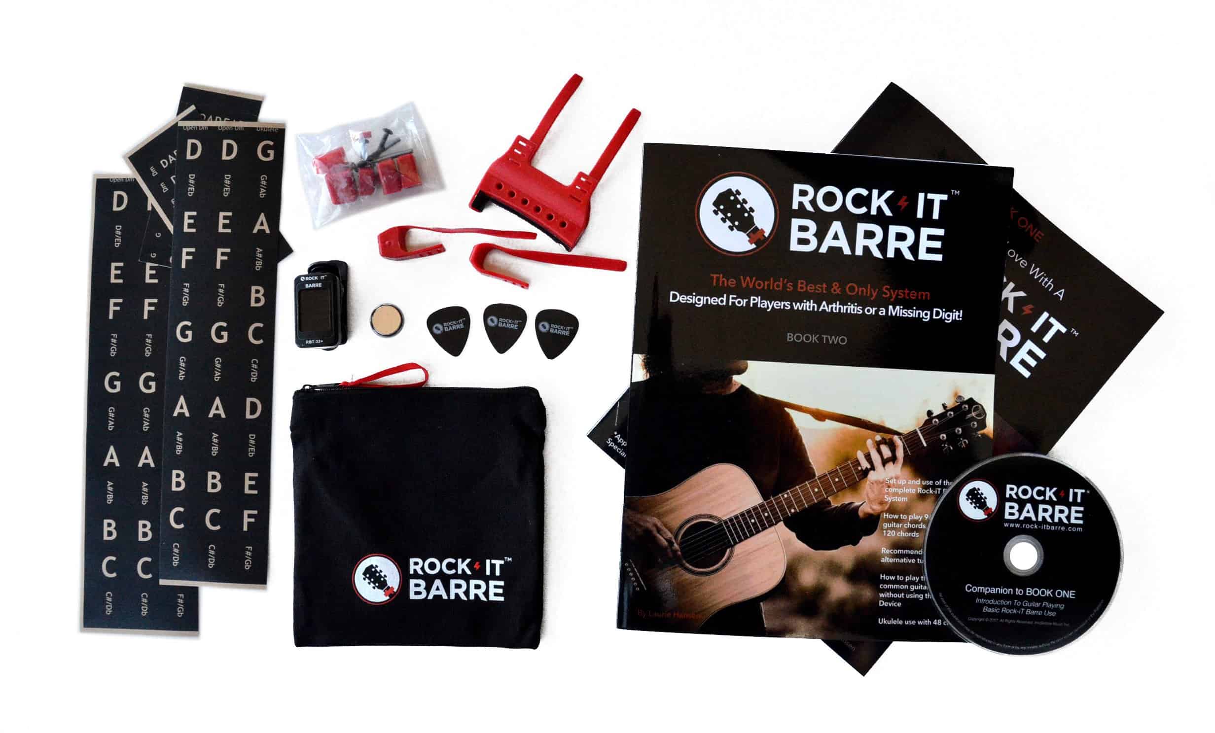 Dispositivo de Acordes de Guitarra Rock-iT Barre Paquete