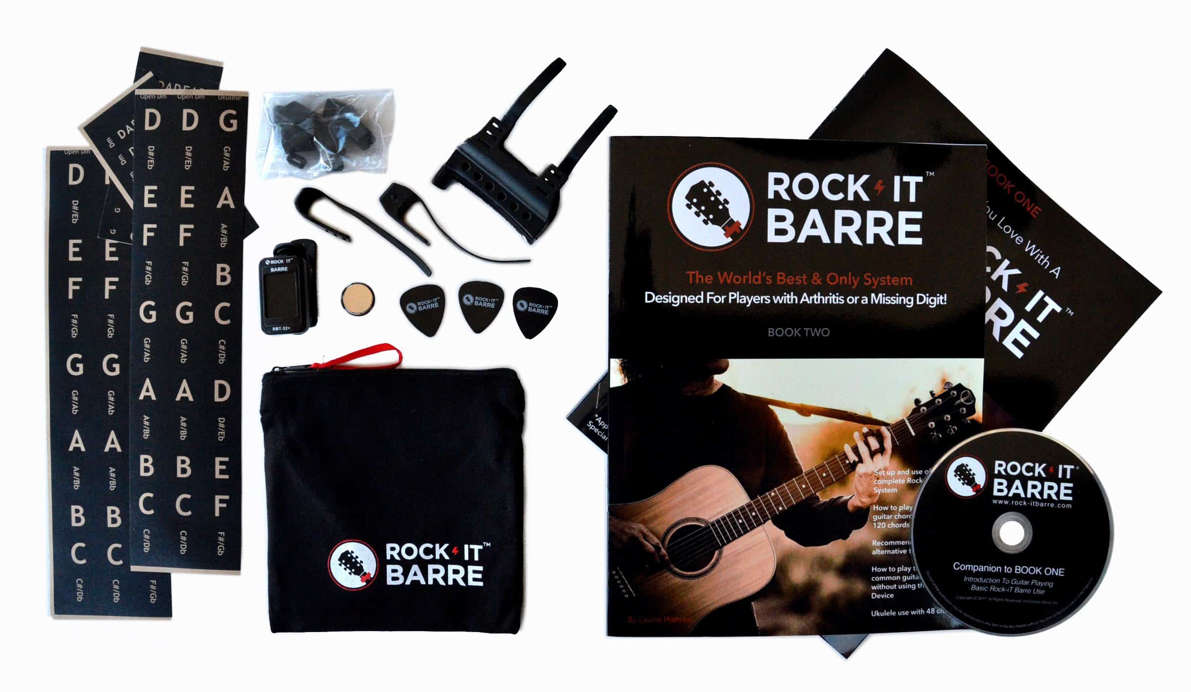 Dispositivo de Acordes de Guitarra Rock-iT Barre Paquete