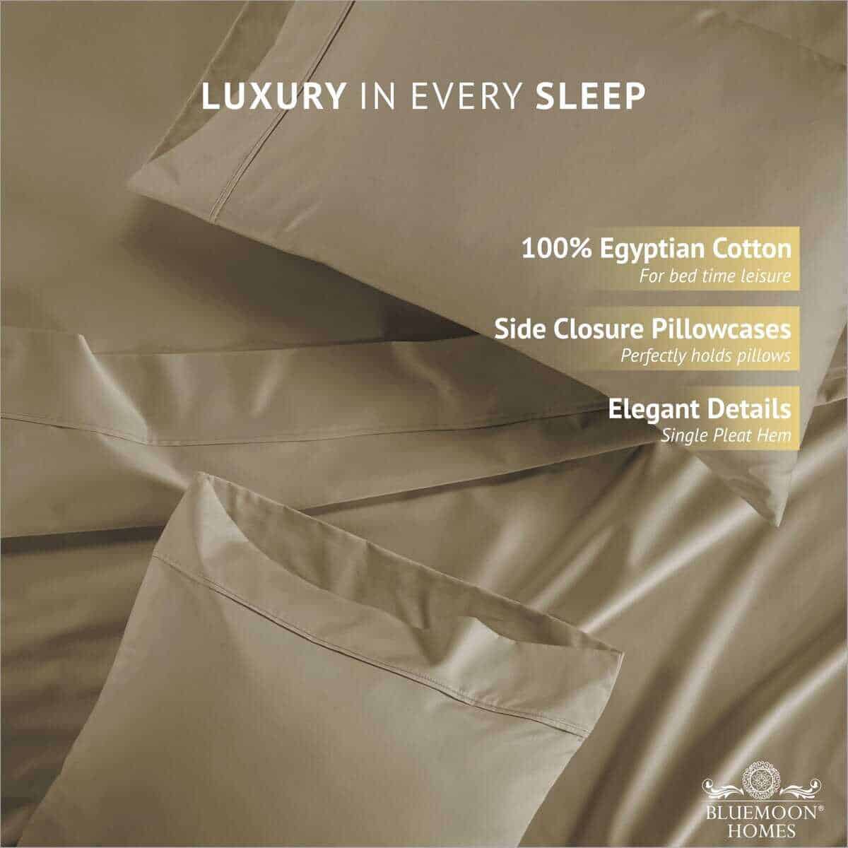 Juego de Sábanas Bluemoon Homes King Size 100% Algodón - Imagen 5