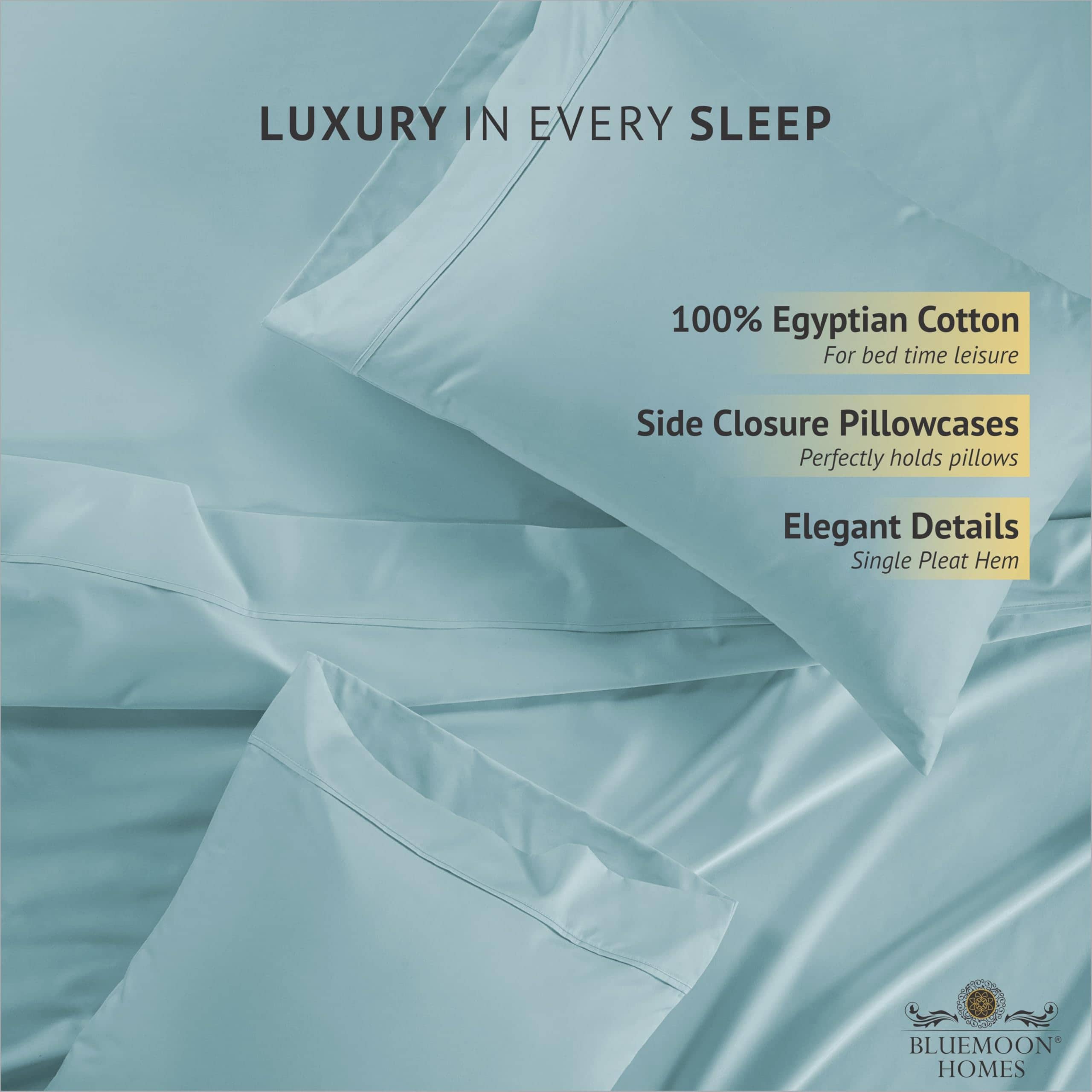 Juego de sábanas Bluemoon Homes Cal King - Súper suaves - Imagen 5