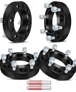 GDSMOTU Separadores de Ruedas 6x5.5 6 Pernos Negro para
