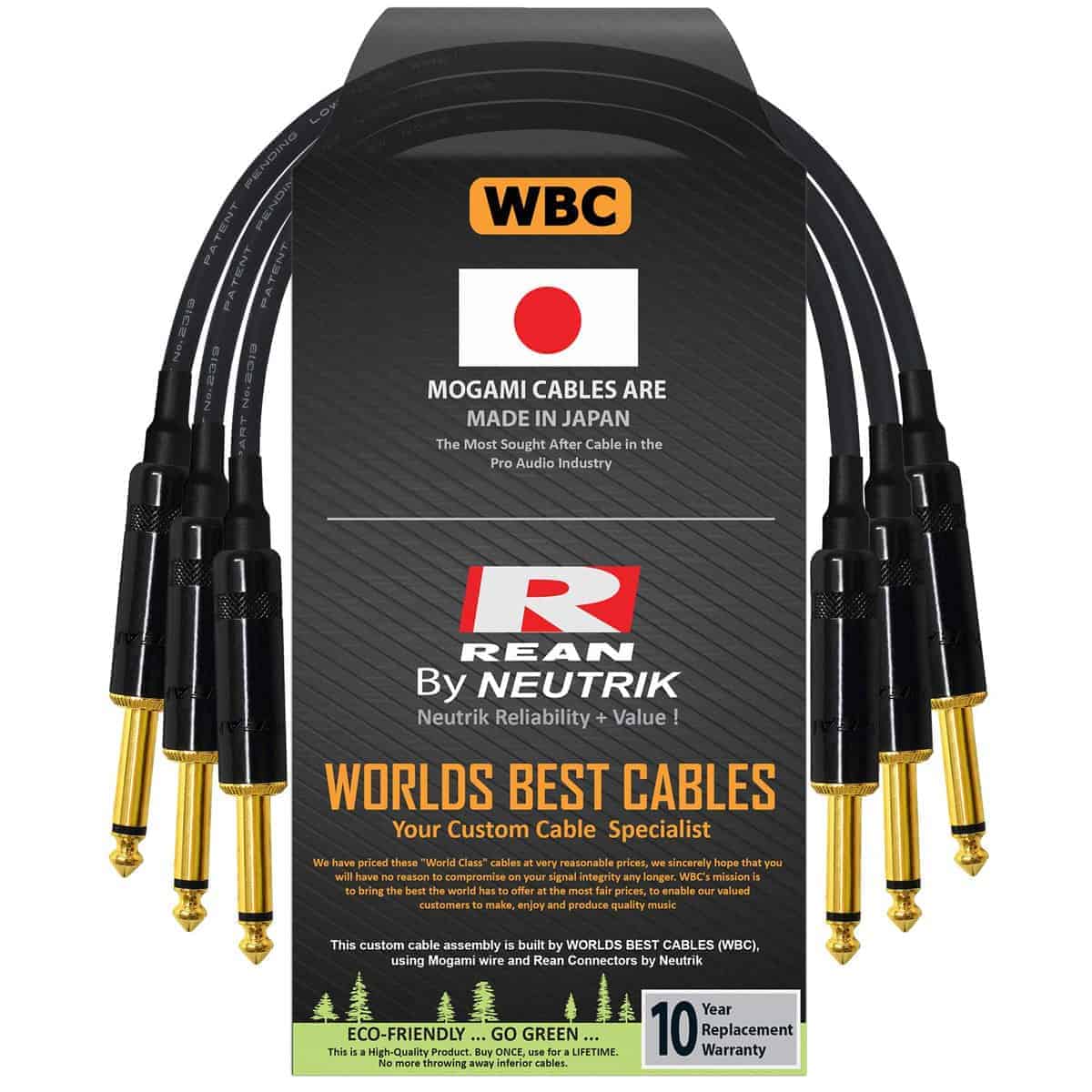 3 unidades - 7 pulgadas - Cable de pedal, efectos, parche,