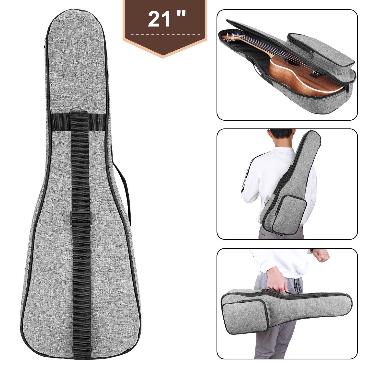 Ukelele Soprano Ranch de 21 pulgadas Kit Profesional de - Imagen 7