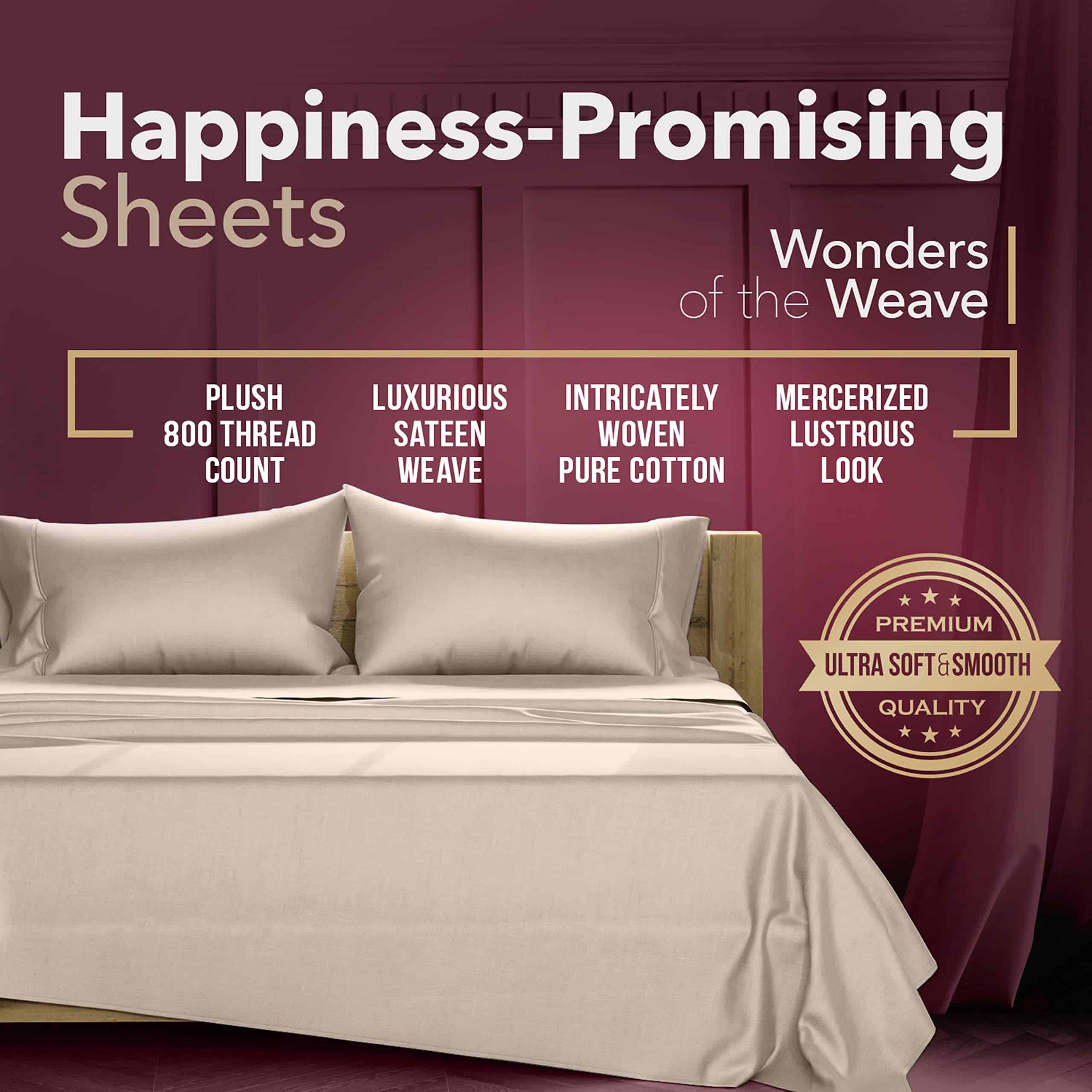 TEXAS LINEN CO. Juego de sábanas King de -Taupe - Imagen 4