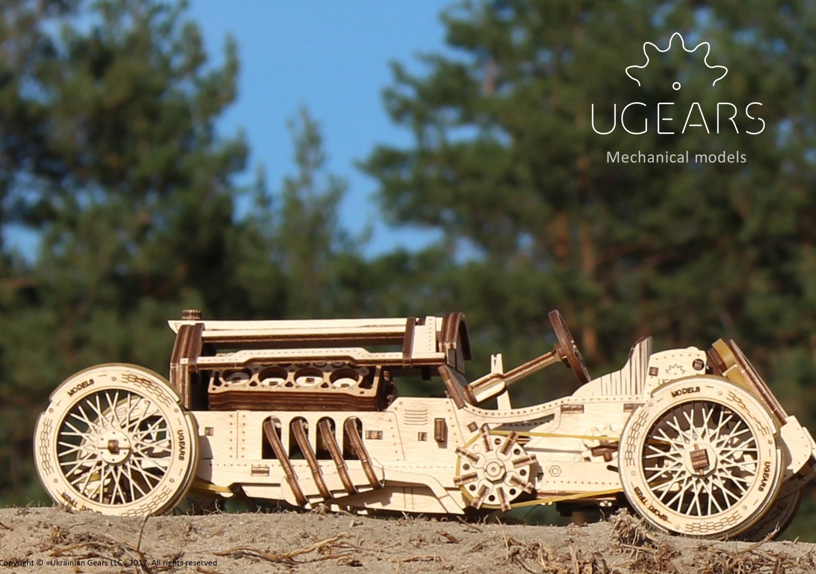 Modelo de Coche de Carreras Ugears U-9 Grand Prix de Madera - Imagen 9