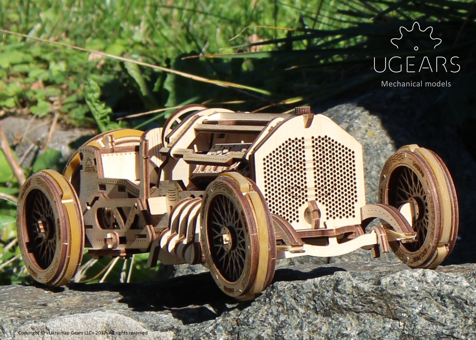 Modelo de Coche de Carreras Ugears U-9 Grand Prix de Madera - Imagen 6