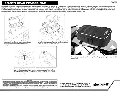 Bolsa de guardabarros trasero Nelson Rigg RG-025R Rigg Gear - Imagen 5