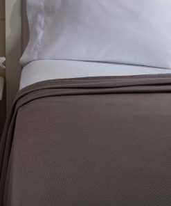 Manta tejida de algodón Serenity Grey Queen de VHC Brands