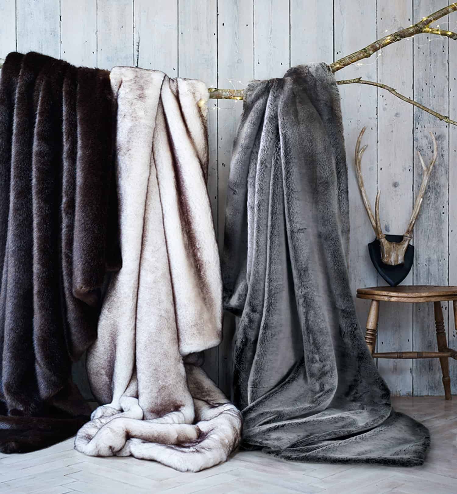 Manta de lujo de piel sintética extragrande -Doble cara fros