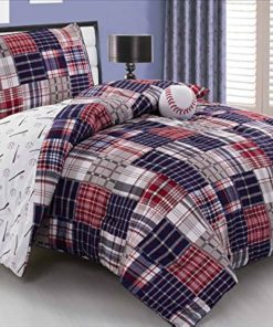 Set de Comforter de Beisbol con Tema Deportivo de 3 Piezas